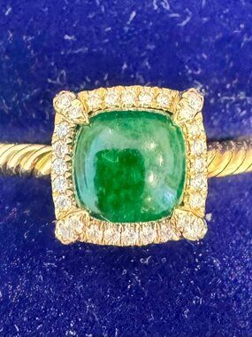 David Yurman Petite Chatelaine Jadeite Ring